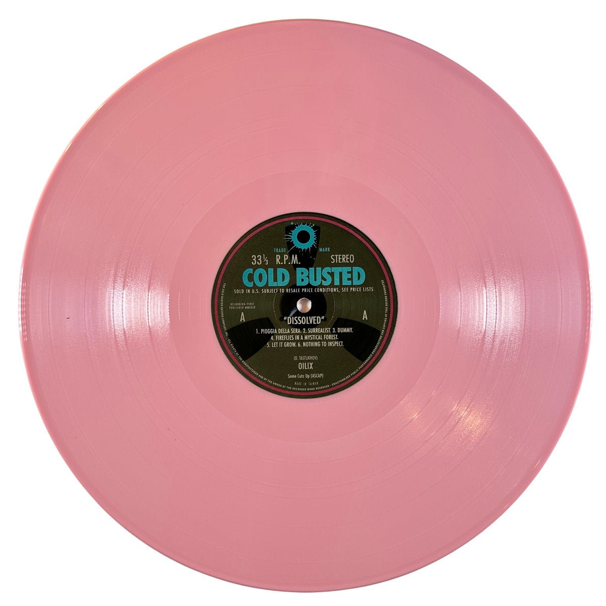 Oilix - Dissolved - Limited Edition Pink Colored 12 Inch Vinyl - COLD BUSTED