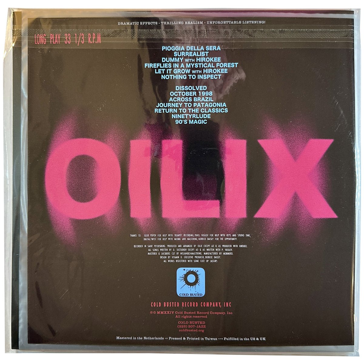 Oilix - Dissolved - Limited Edition 12 Inch Vinyl - COLD BUSTED