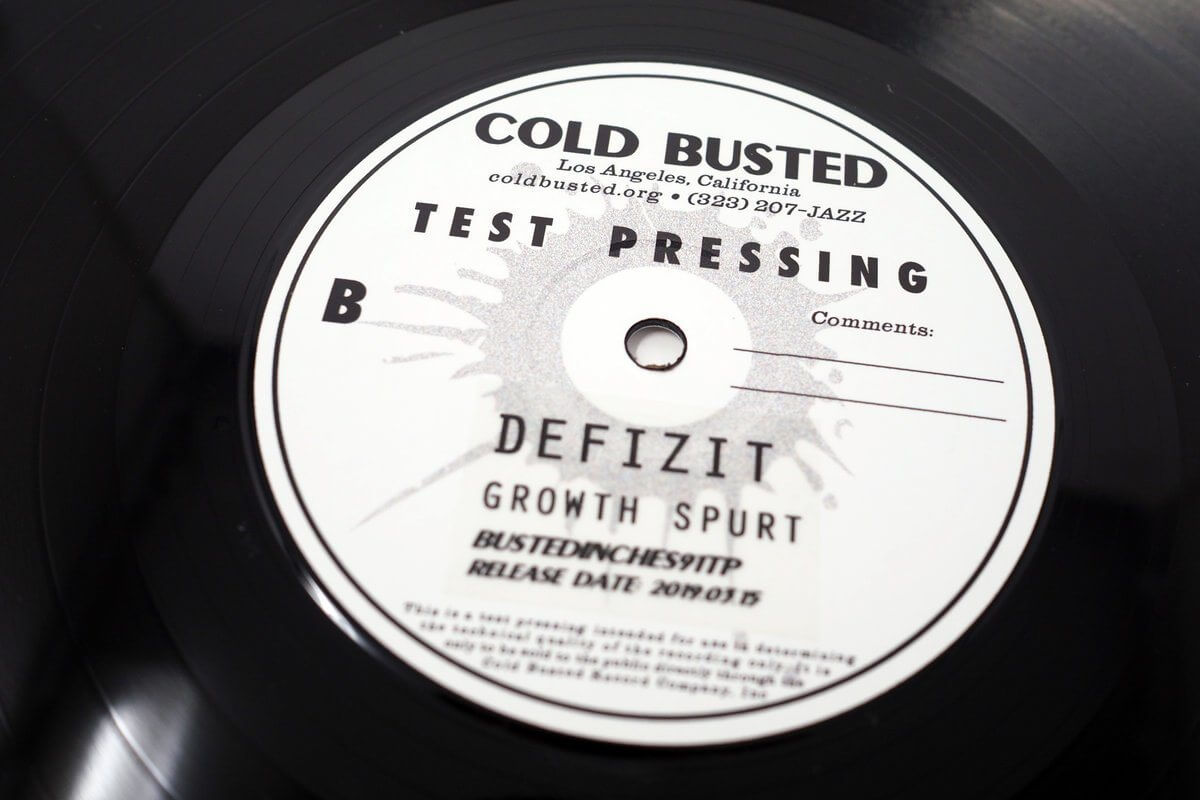 Defizit - Growth Spurt - Limited Edition 12 Inch Vinyl Test Pressing - Cold Busted