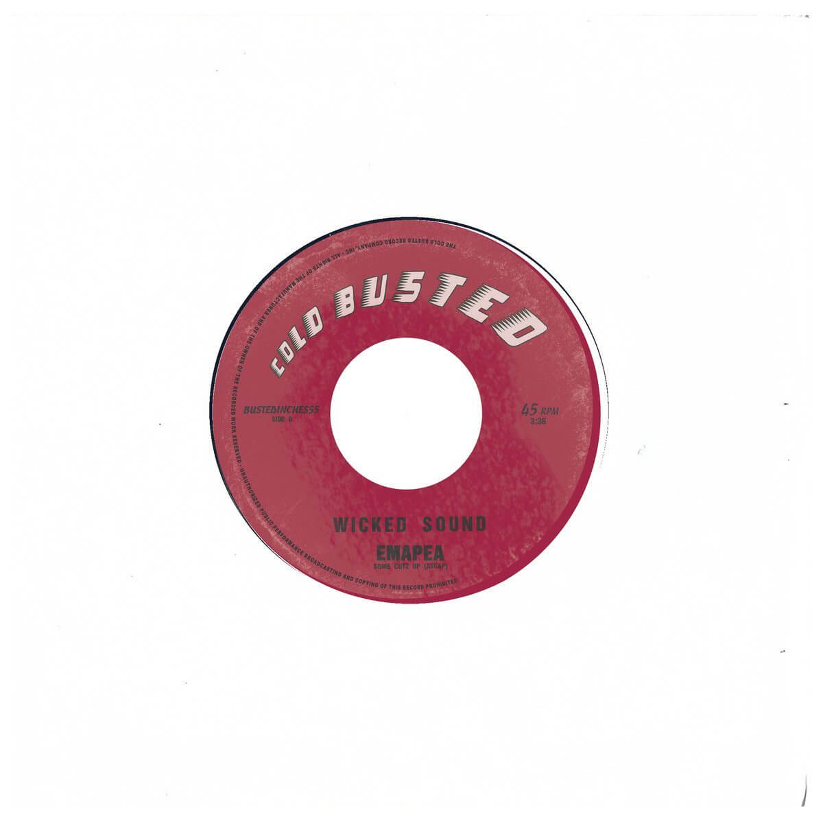 Emapea - On the Run / Wicked Sound - Limited Edition 7 Inch Vinyl - Cold Busted