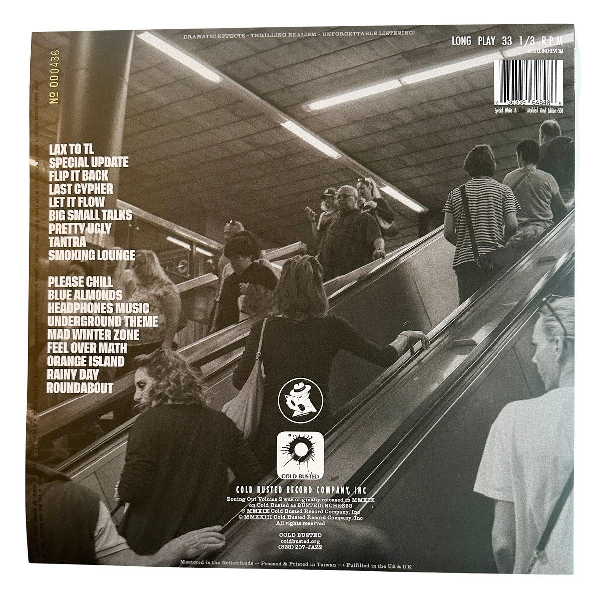 Emapea - Zoning Out Volume 2 - Limited Edition White and Black Marbled Colored 12 Inch Vinyl - Cold Busted