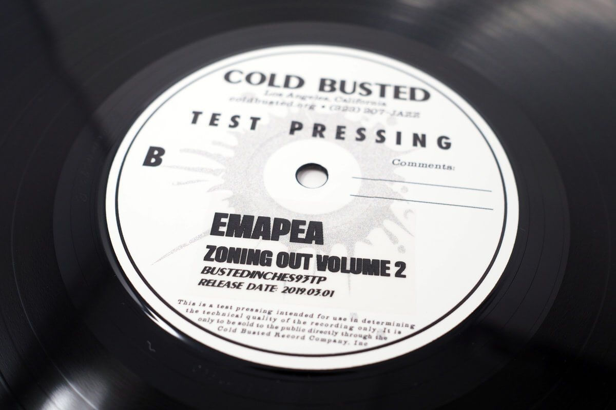 Emapea - Zoning Out Volume 2 - Limited Edition 12 Inch Vinyl Test Pressing - Cold Busted