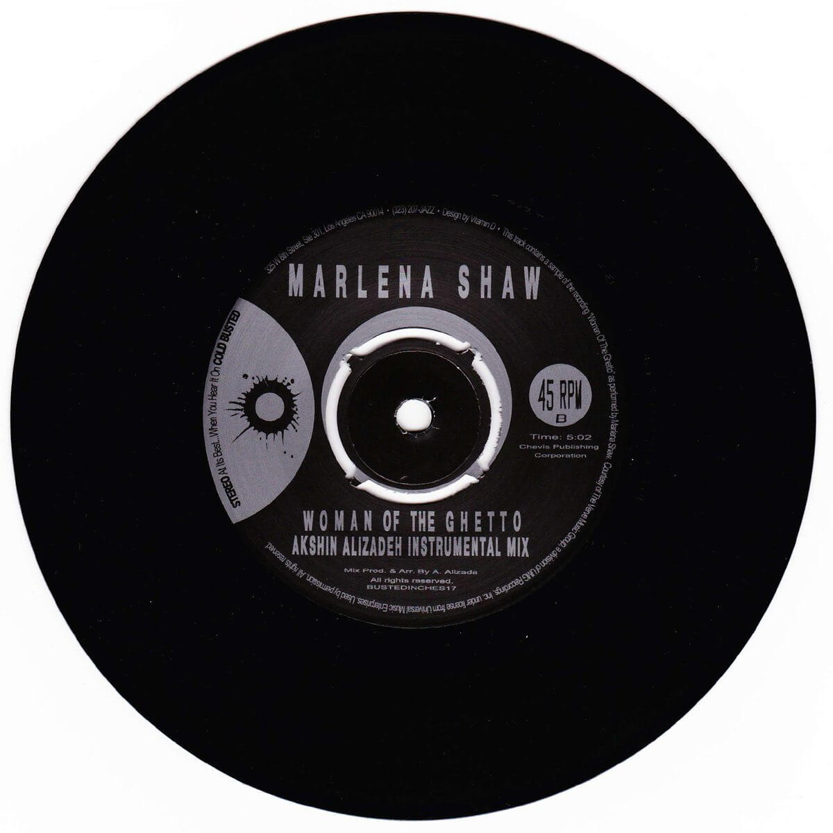 Marlena Shaw - Woman of the Ghetto (Akshin Alizadeh Mixes) - Limited Edition Black 7 Inch Vinyl (2nd Pressing) - Cold Busted