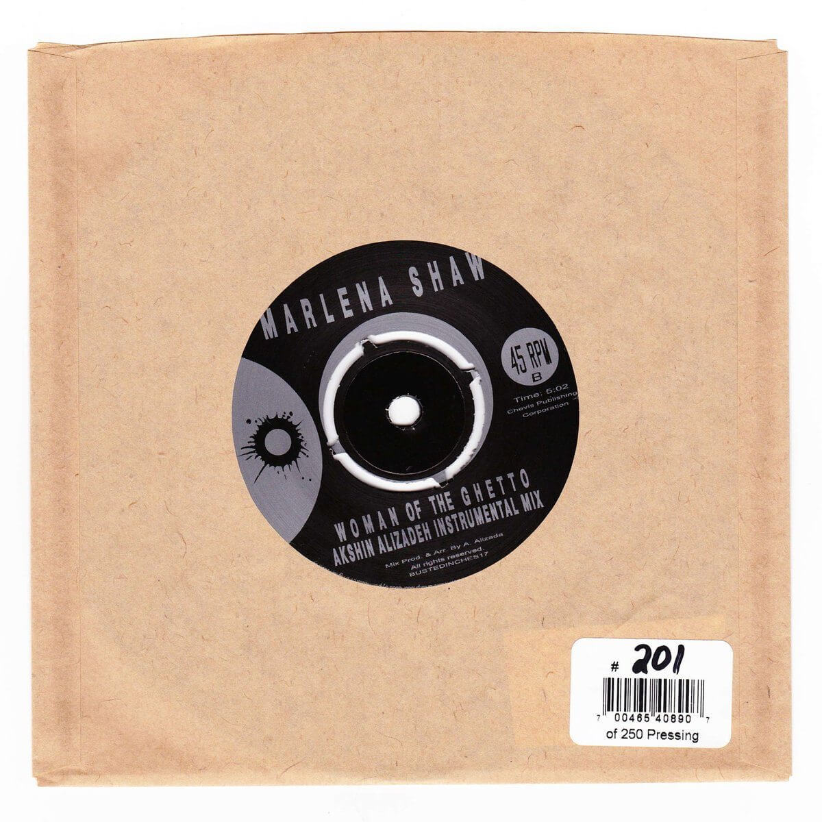 Marlena Shaw - Woman of the Ghetto (Akshin Alizadeh Mixes) - Limited Edition Black 7 Inch Vinyl (2nd Pressing) - Cold Busted