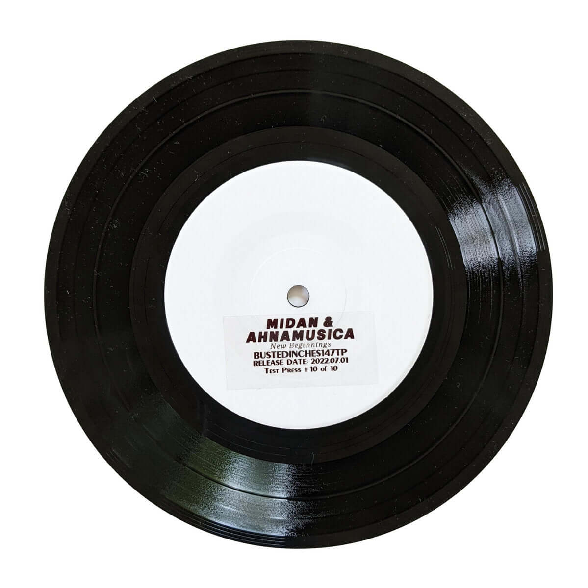 Midan & AHNAMUSICA - New Beginnings - Limited Edition 7 Inch Vinyl Test Pressing - Cold Busted