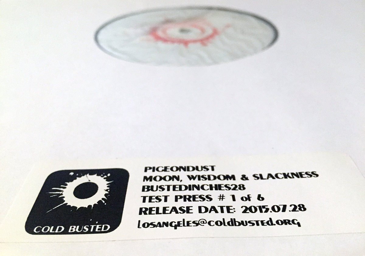 Pigeondust - Moon, Wisdom & Slackness - Limited Edition 12 Inch Vinyl Test Pressing - Cold Busted