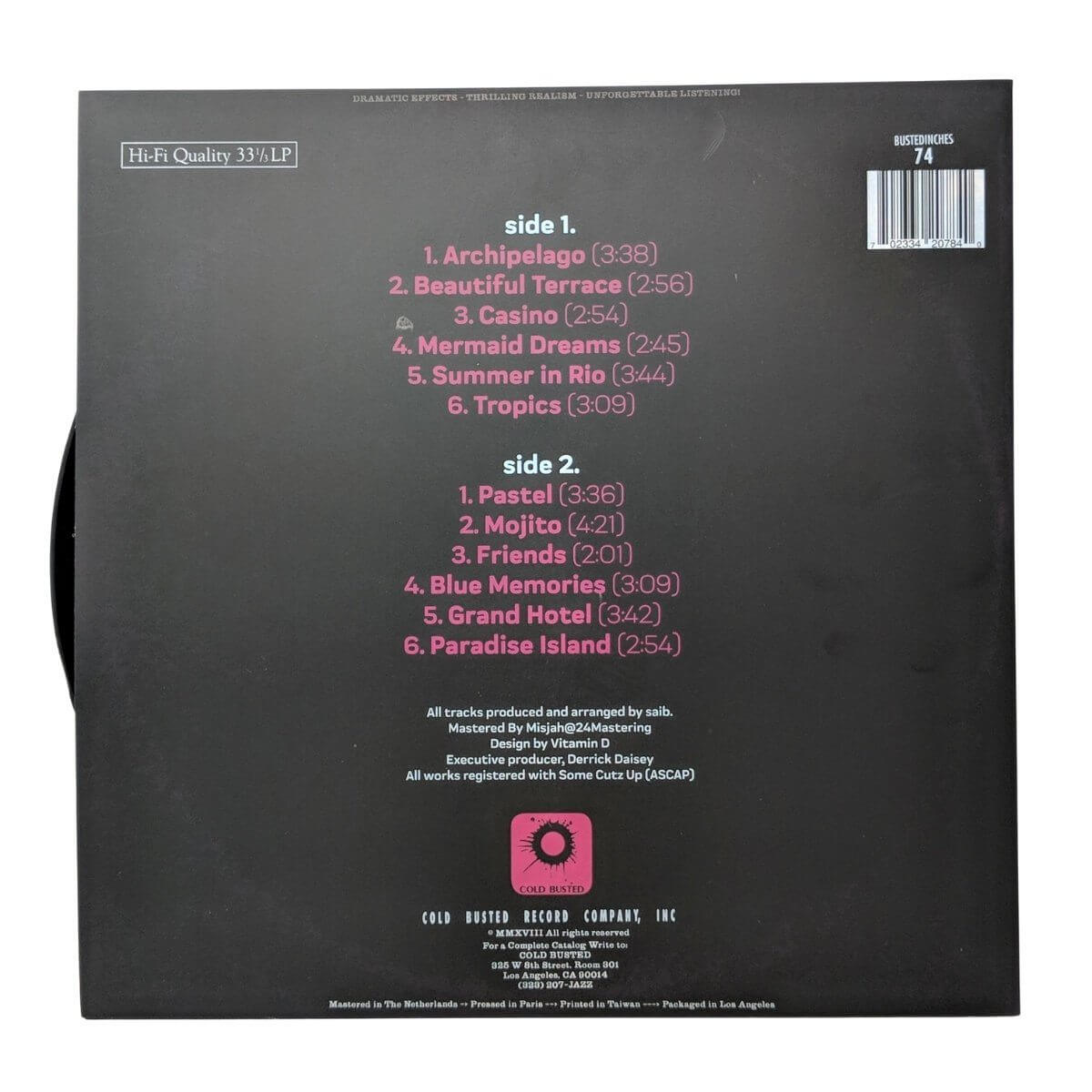 saib. - Sailing - Limited Edition 12 Inch Vinyl - Cold Busted