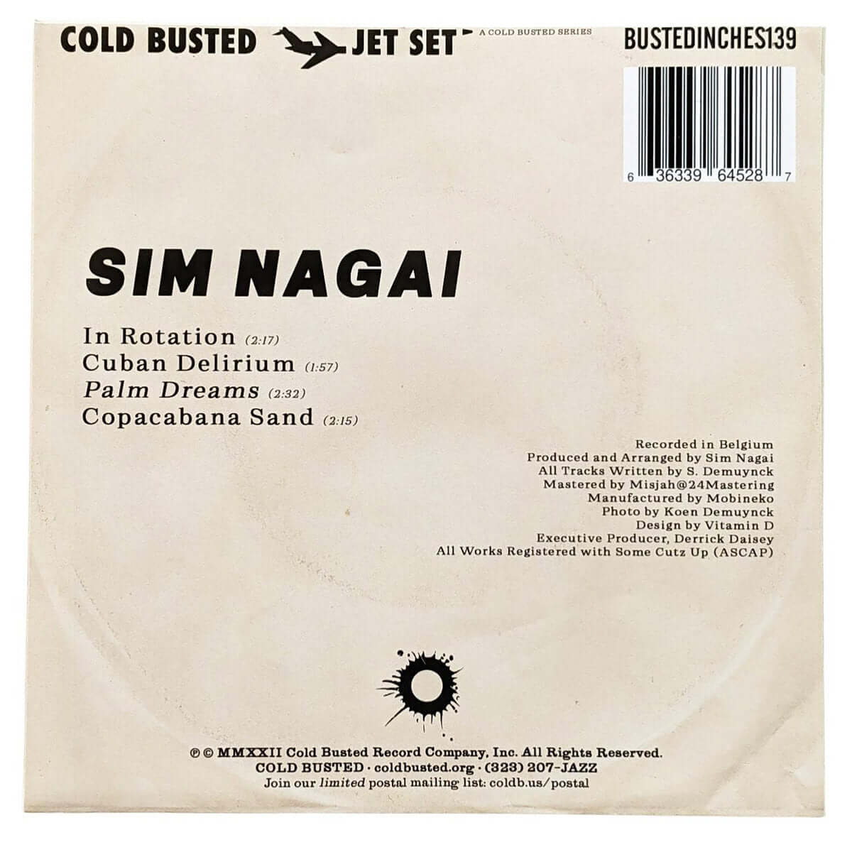 Sim Nagai - Palm Dreams - Limited Edition 7 Inch Vinyl - Cold Busted