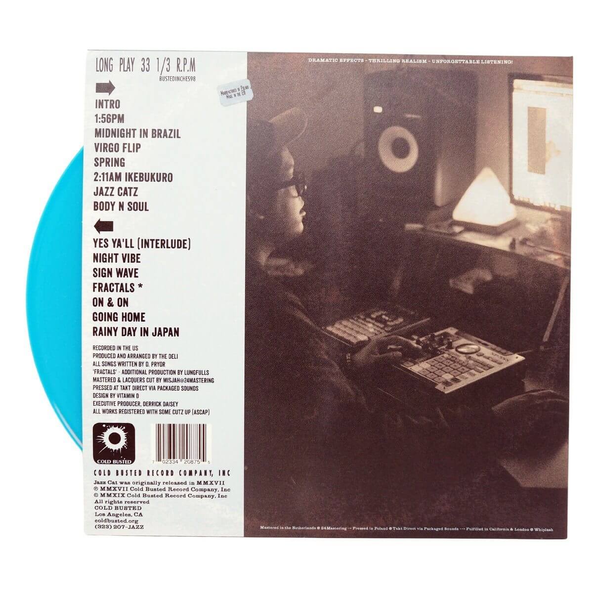 The Deli - Jazz Cat - Limited Edition Turquoise Colored 12 Inch Vinyl - Cold Busted
