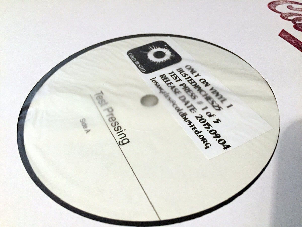 Various Artists - Only On Vinyl 1 - Limited Edition 12 Inch Vinyl Test Pressing - Cold Busted