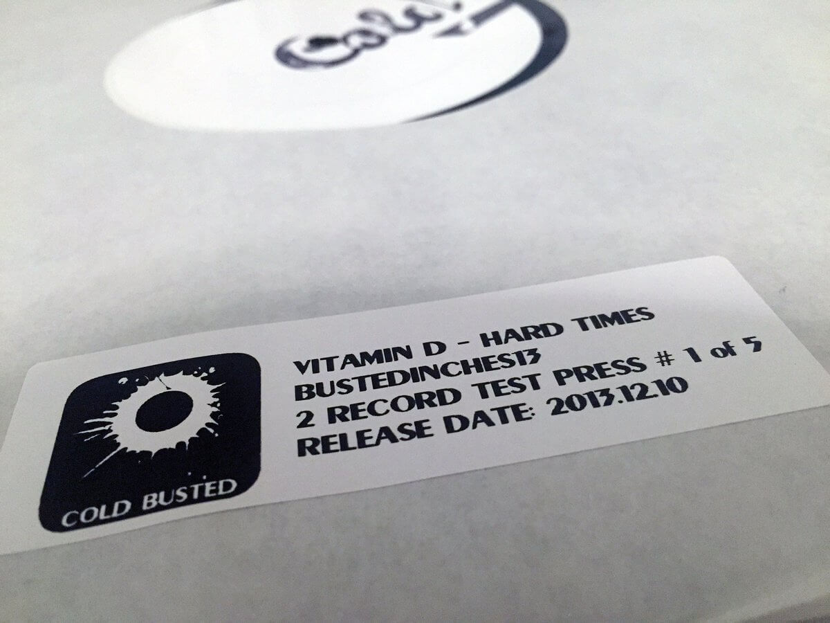 Vitamin D - Hard Times - Limited Edition Double 12 Inch Vinyl Test Pressing - Cold Busted