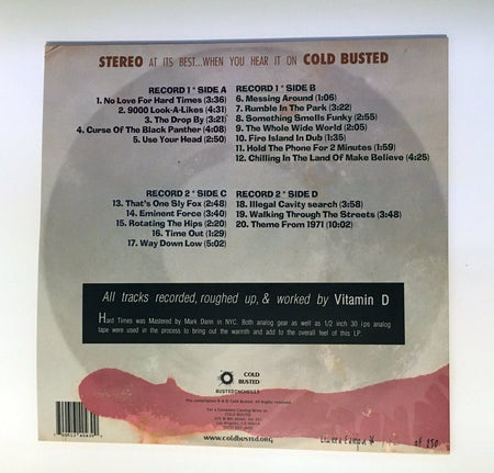 Vitamin D - Hard Times - Limited Edition Double 12 Inch Vinyl - Cold Busted