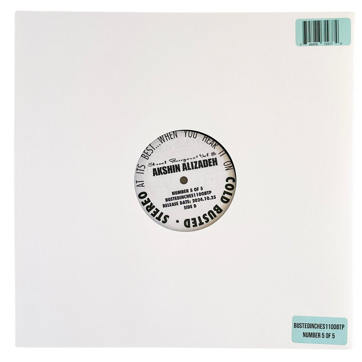 Akshin Alizadeh - Street Bangerz Volume 8 (Remastered) - Limited Edition 12 Inch Double Vinyl Test Pressing - COLD BUSTED