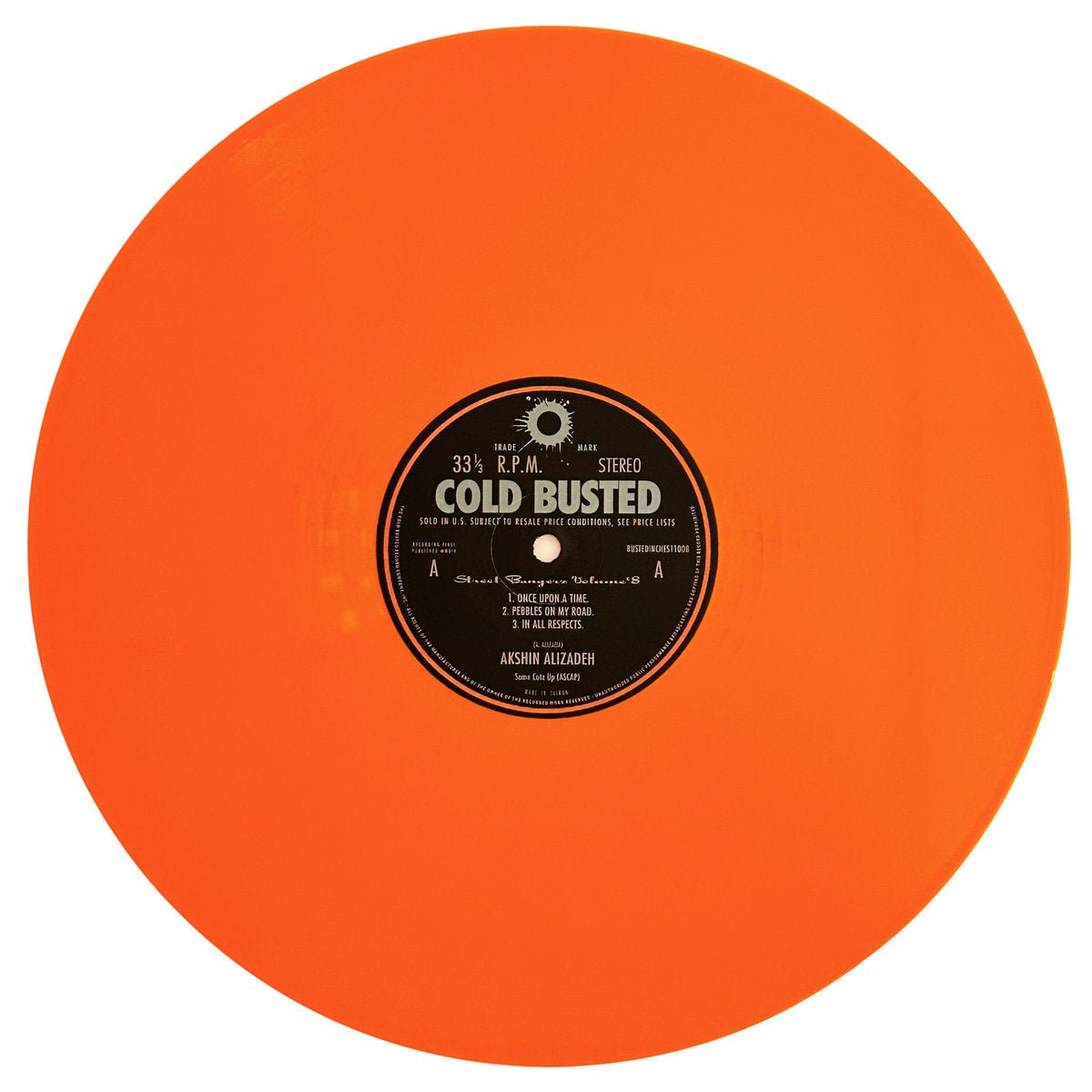 Akshin Alizadeh - Street Bangerz Volume 8 (Remastered) - Limited Edition Orange and Blue Colored Double 12 Inch Vinyl - COLD BUSTED