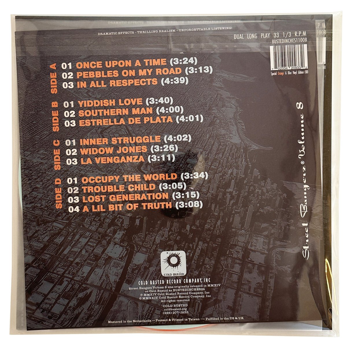 Akshin Alizadeh - Street Bangerz Volume 8 (Remastered) - Damaged - Limited Edition Orange and Blue Colored Double 12 Inch Vinyl - COLD BUSTED