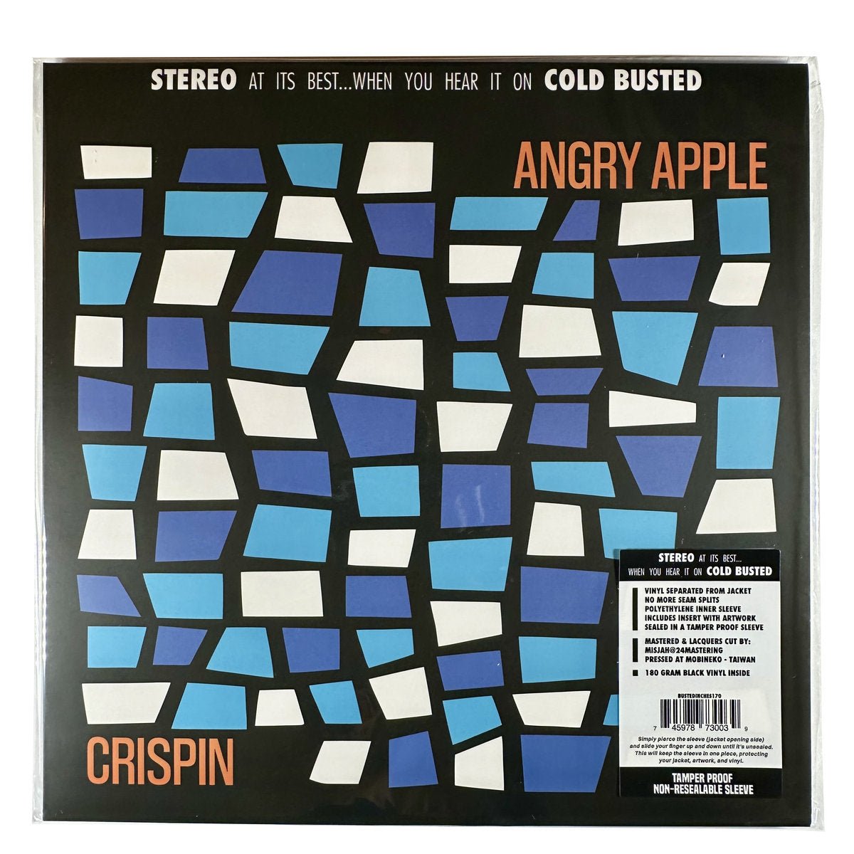 Angry Apple - Crispin - 12 Inch Black Vinyl - COLD BUSTED