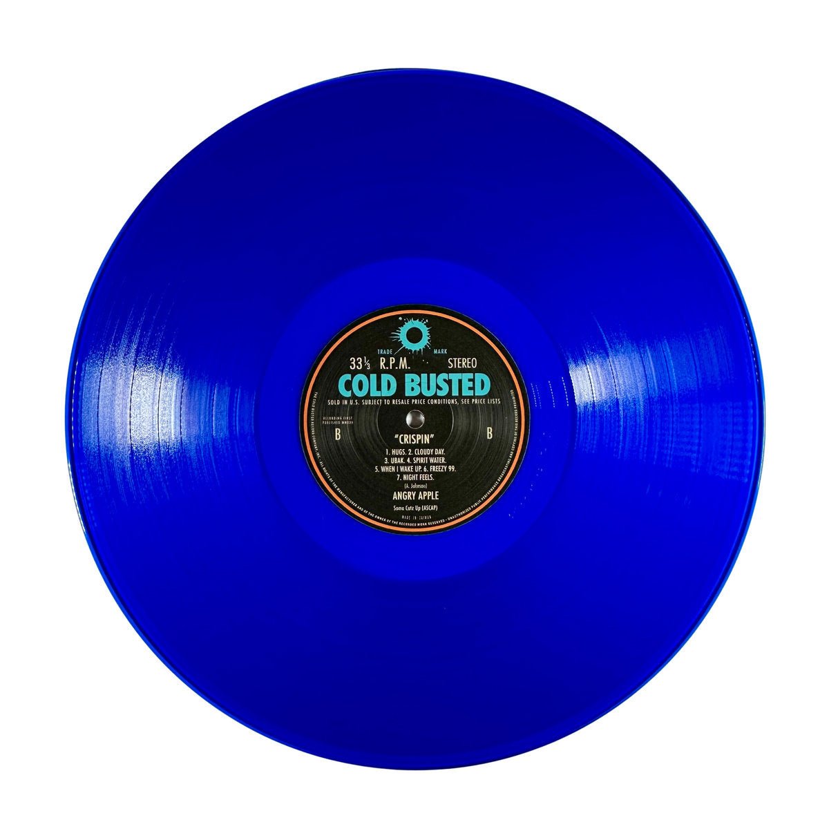 Angry Apple - Crispin - Limited Edition Transparent Blue Colored 12 Inch Vinyl - COLD BUSTED