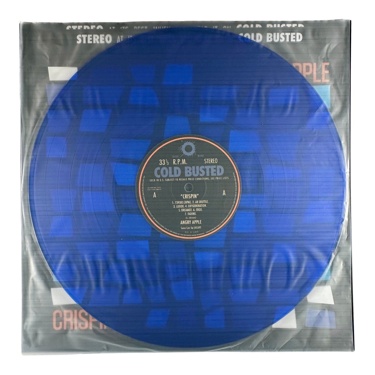 Angry Apple - Crispin - Limited Edition Transparent Blue Colored 12 Inch Vinyl - COLD BUSTED