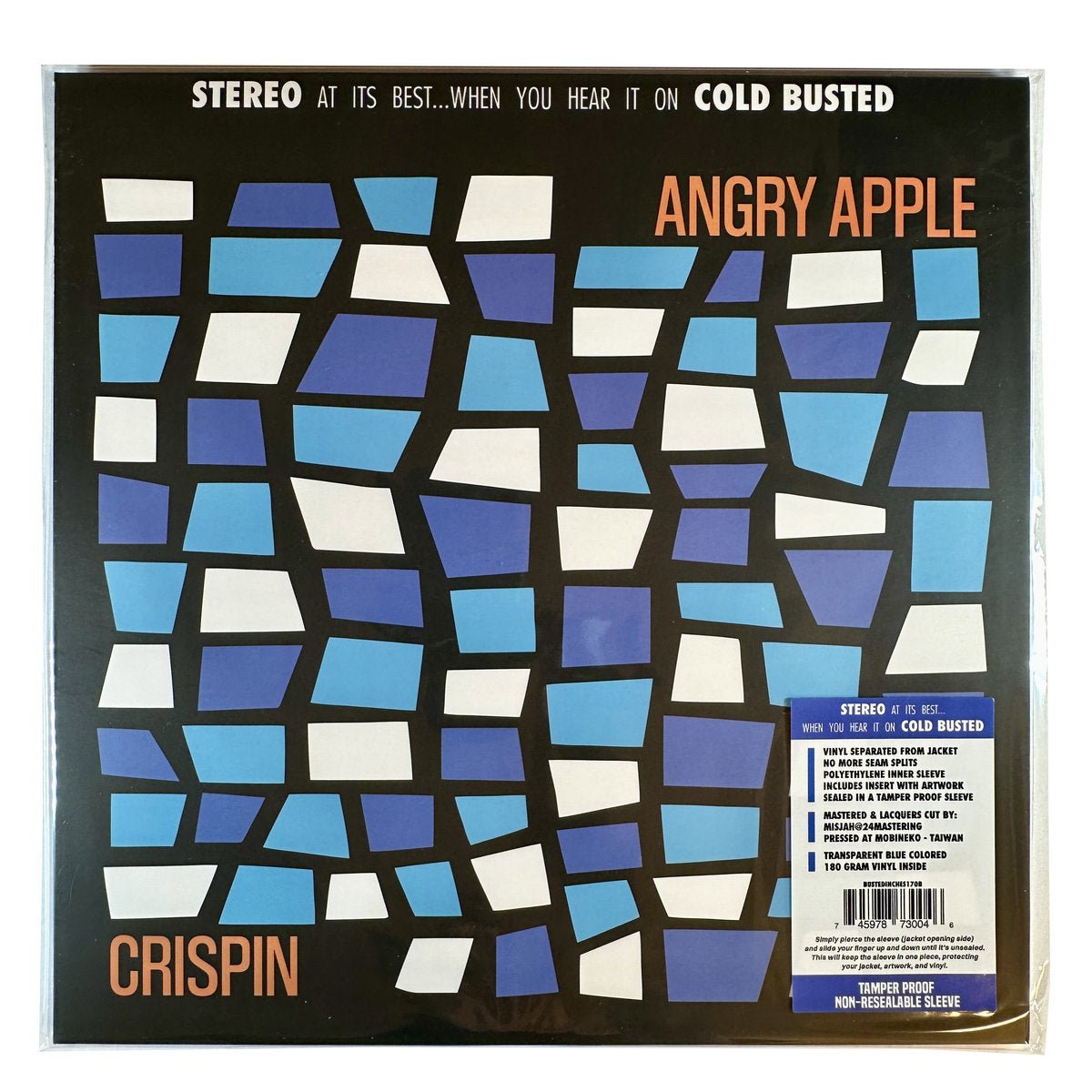 Angry Apple - Crispin - Limited Edition Transparent Blue Colored 12 Inch Vinyl - COLD BUSTED