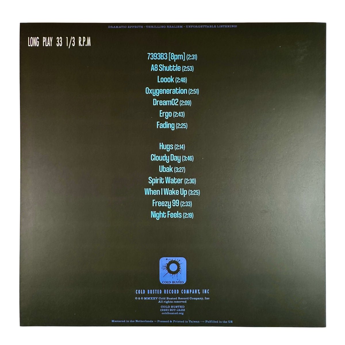 Angry Apple - Crispin - Limited Edition Transparent Blue Colored 12 Inch Vinyl - COLD BUSTED