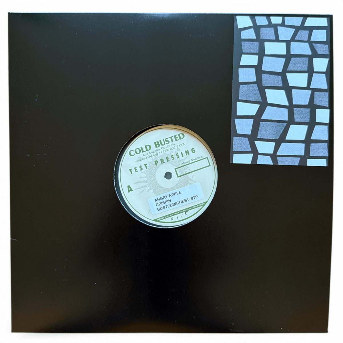 Angry Apple - Crispin - Limited Edition 12 Inch Vinyl Test Pressing - COLD BUSTED