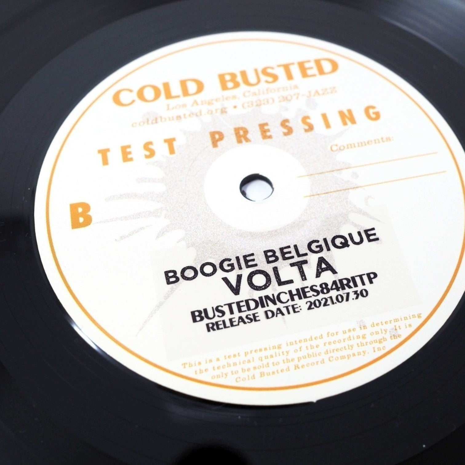 Boogie Belgique - Volta - Limited Edition Gold Colored 12 Inch Vinyl - 