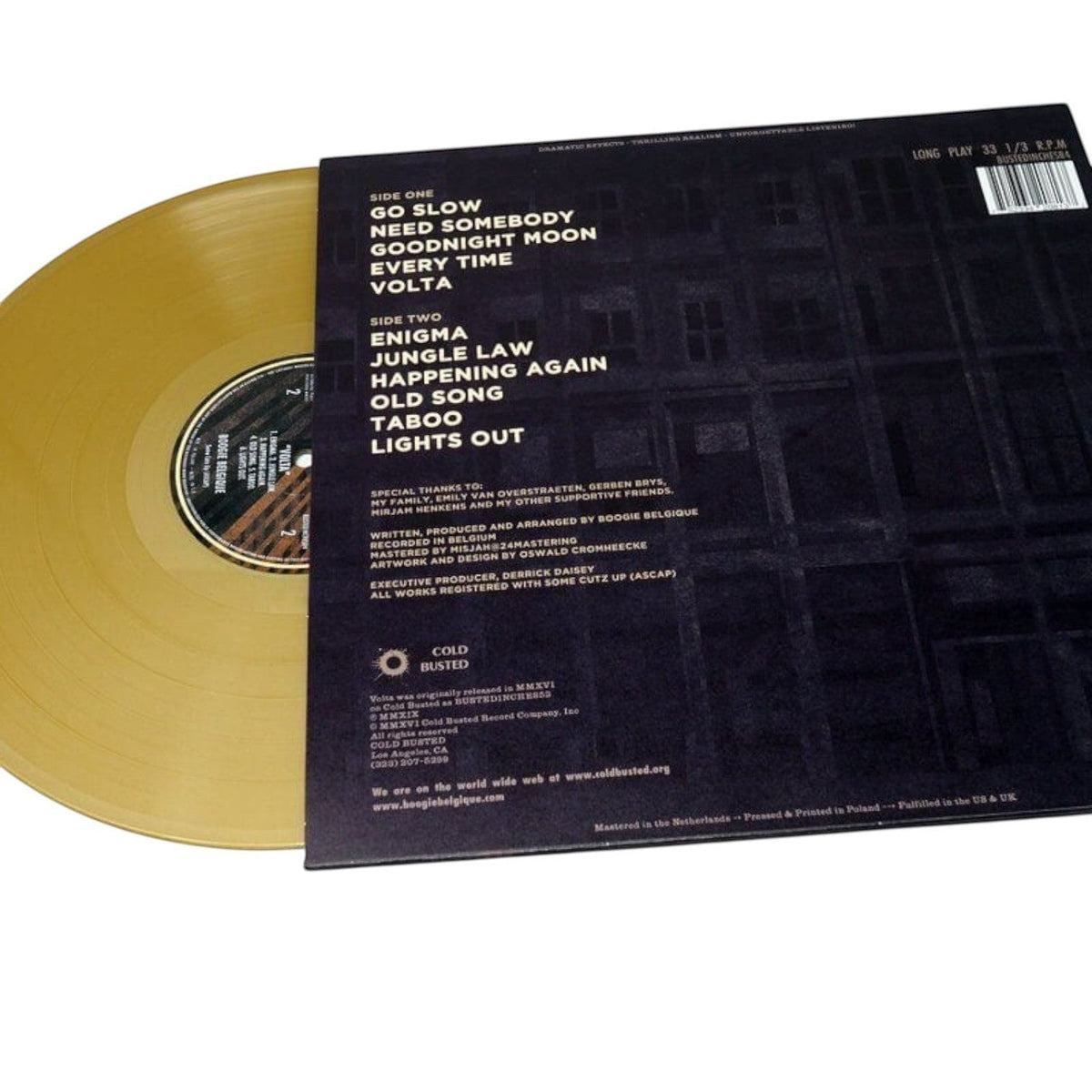 Boogie Belgique - Volta - Limited Edition Gold Colored 12 Inch Vinyl - 