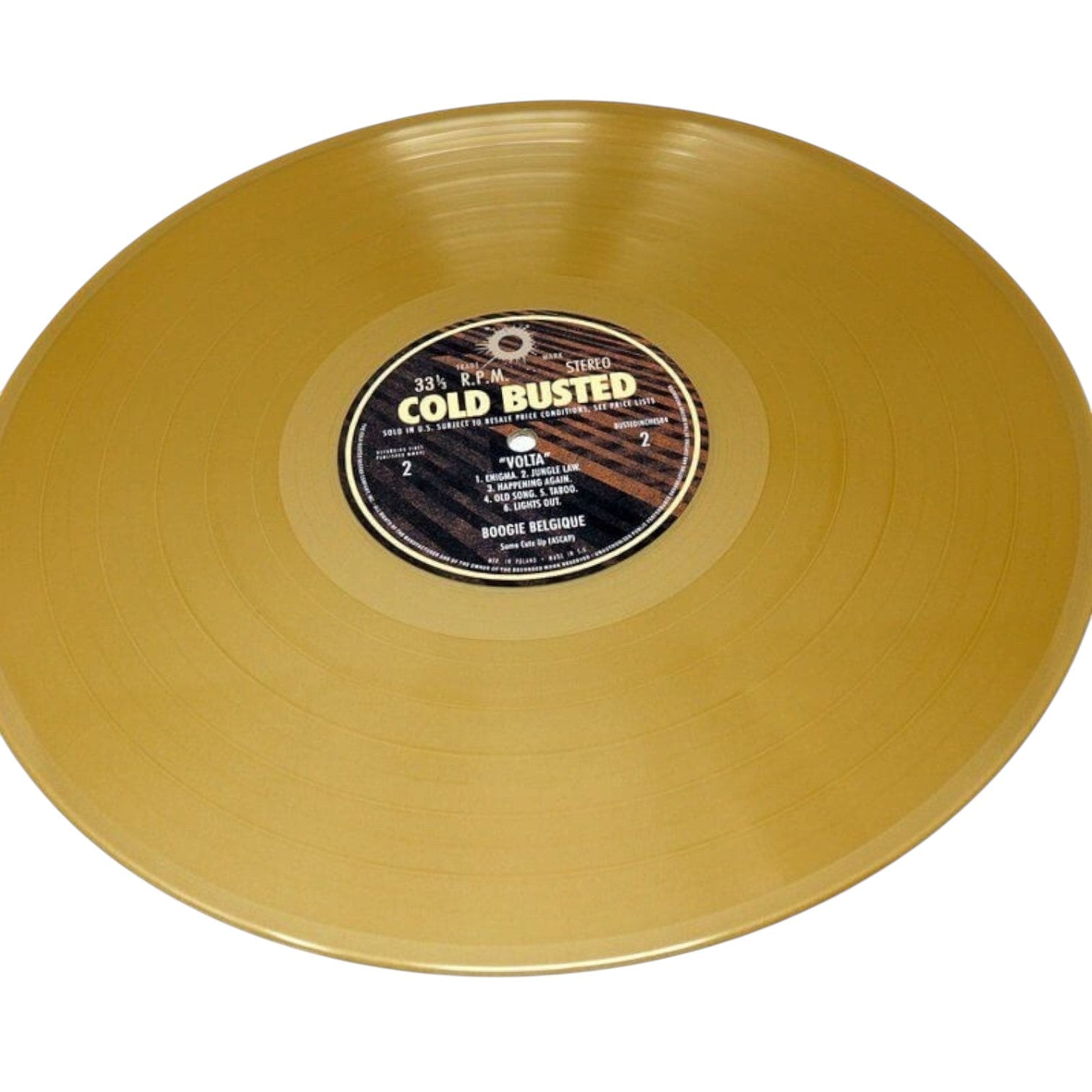 Boogie Belgique - Volta - Limited Edition Gold Colored 12 Inch Vinyl - 