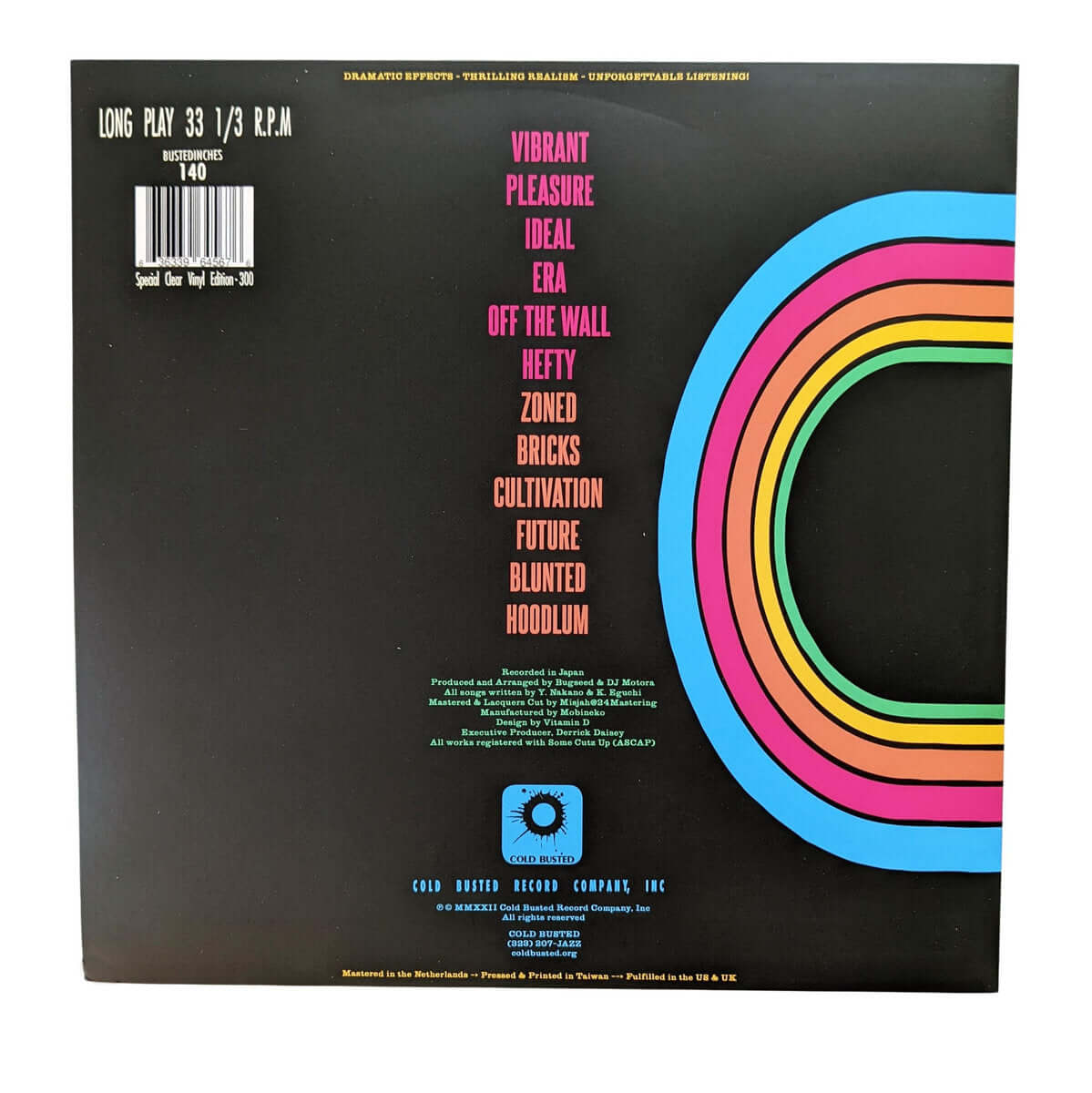Bugseed & DJ Motora - Timeless - Limited Edition Clear Colored 12 Inch Vinyl - 