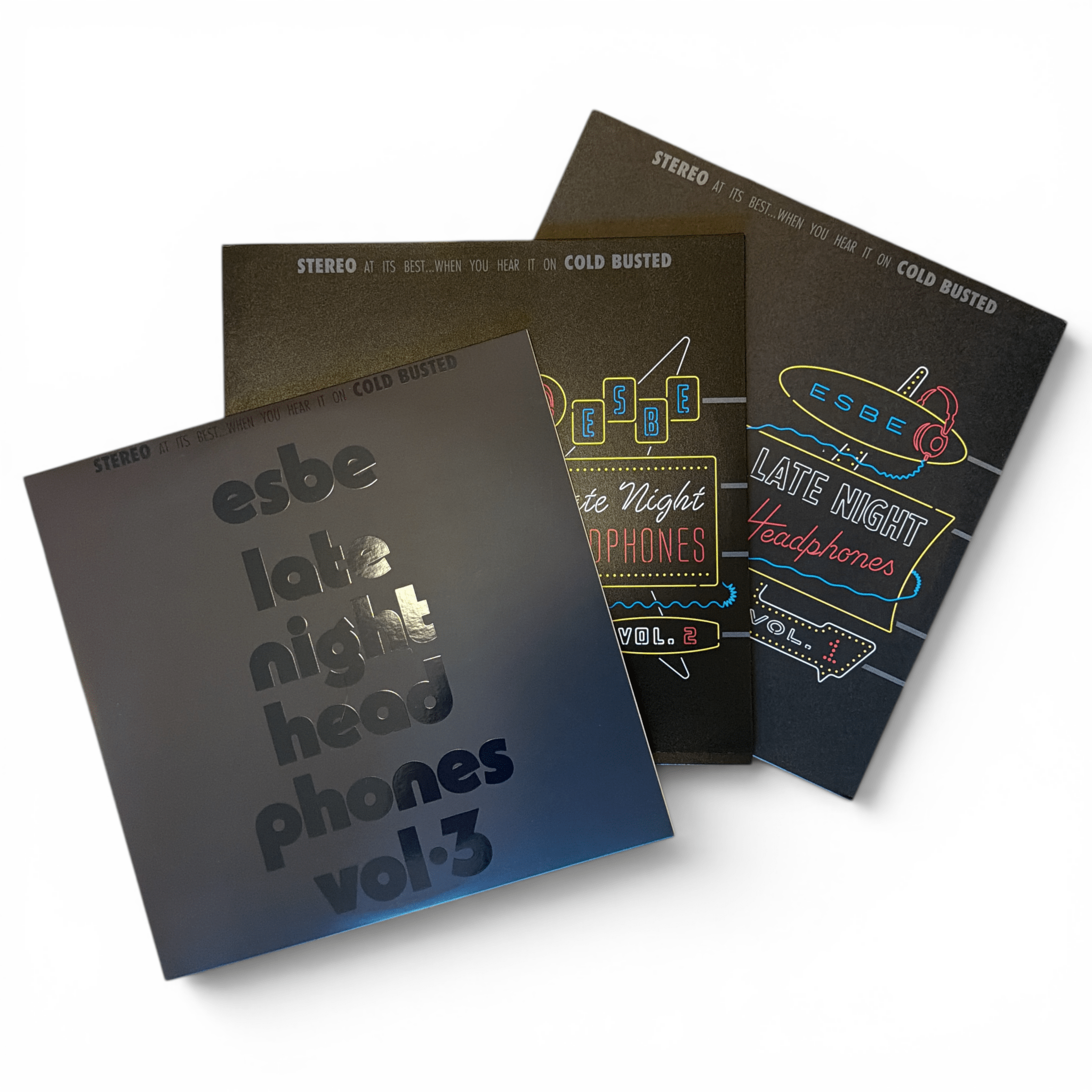 Cold Busted - Esbe's Late Night Headphones Volume 1 - 3 Stack - Limited Edition Double 12 Inch Vinyl - Limited Edition Double 12 Inch Vinyl - Limited Edition Black Double 12 Inch Vinyl COLD BUSTED