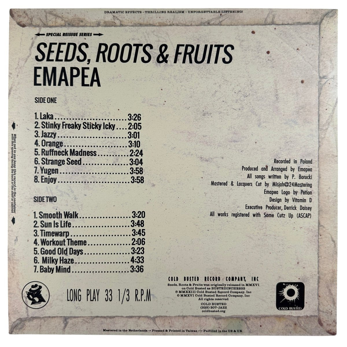 Emapea - Seeds, Roots & Fruits - Special Reissue Series Green 12 Inch Vinyl - COLD BUSTED