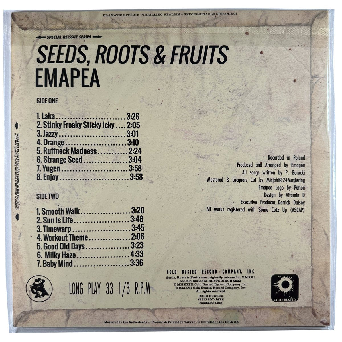 Emapea - Seeds, Roots & Fruits - Special Reissue Series Green 12 Inch Vinyl - COLD BUSTED