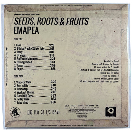 Emapea - Seeds, Roots & Fruits - Damaged - Special Reissue Series Green 12 Inch Vinyl - COLD BUSTED
