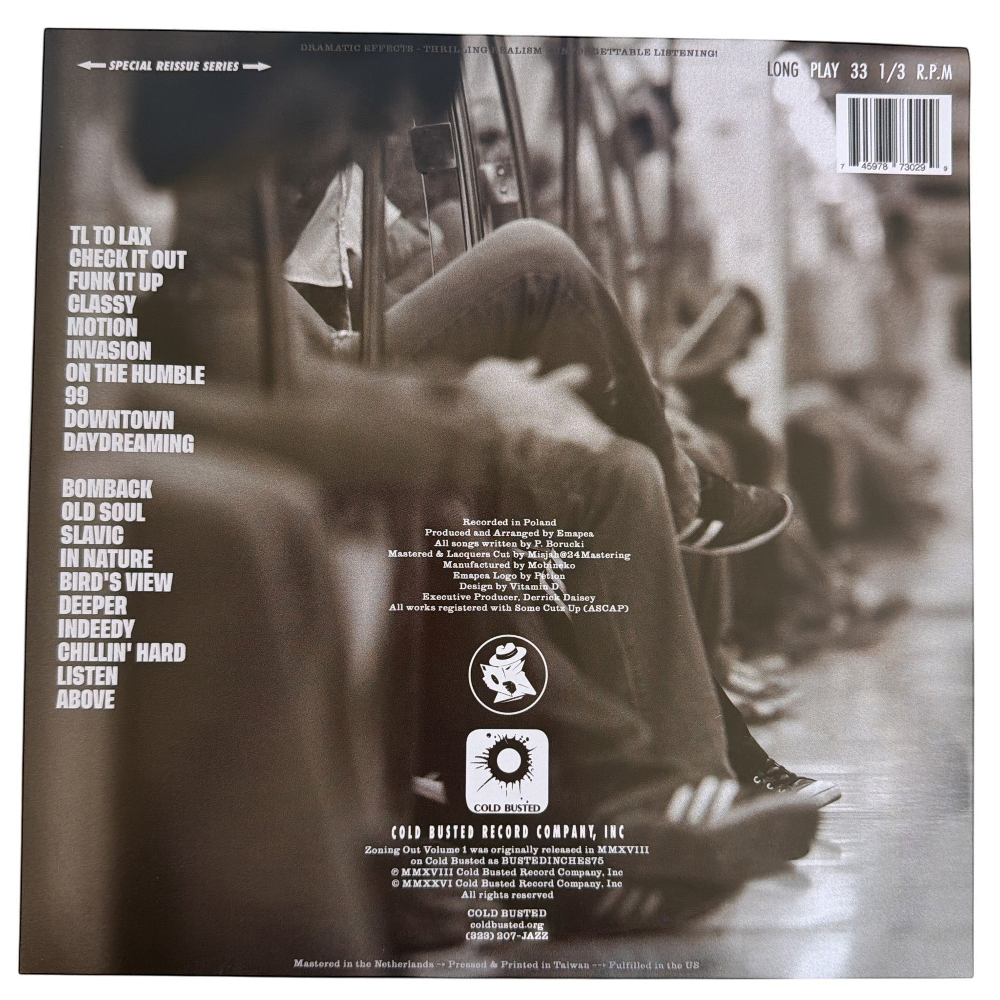 Emapea - Zoning Out Volume 1 - Special Reissue Series Transparent Yellow 12 Inch Vinyl - COLD BUSTED