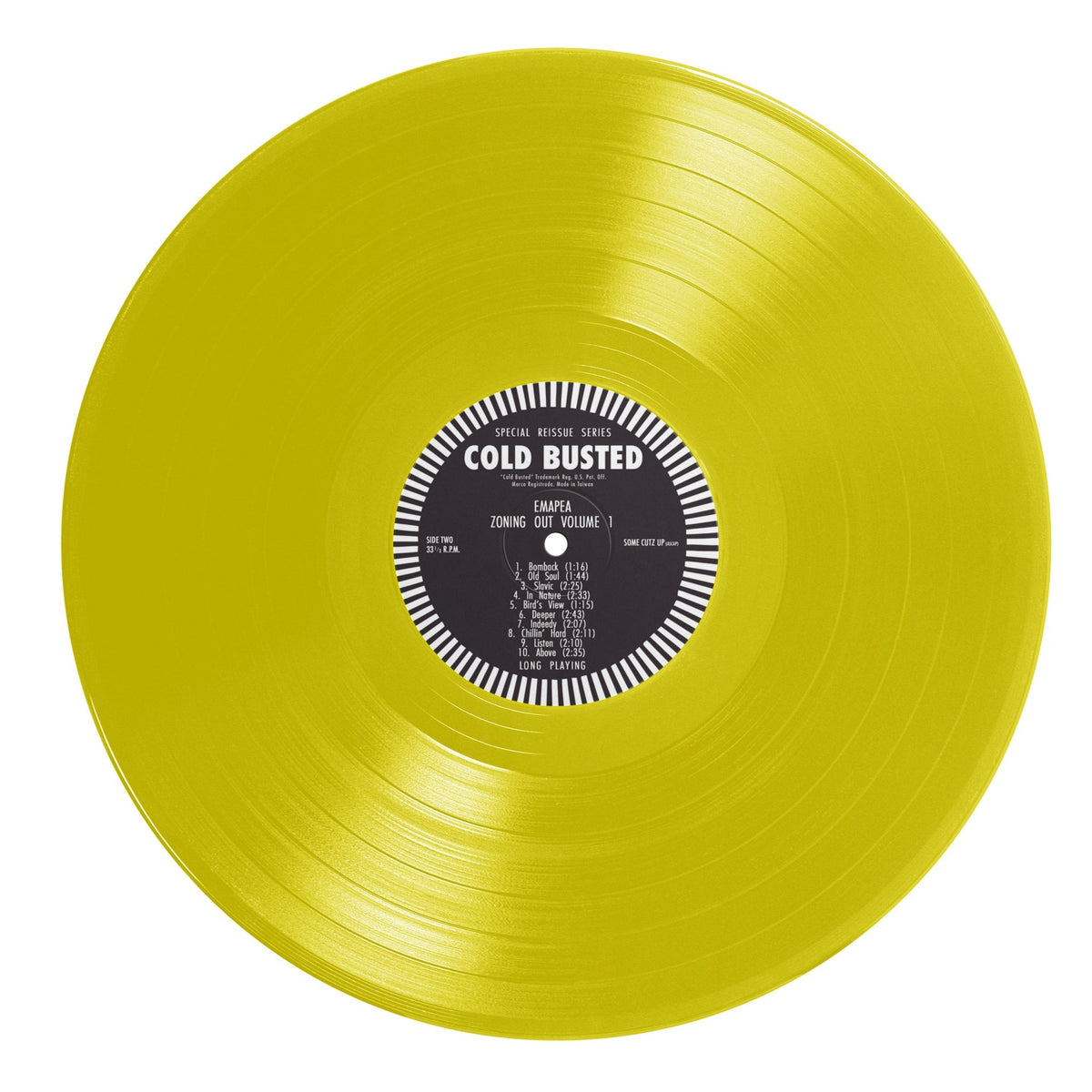 Emapea - Zoning Out Volume 1 - Special Reissue Series Transparent Yellow 12 Inch Vinyl - COLD BUSTED