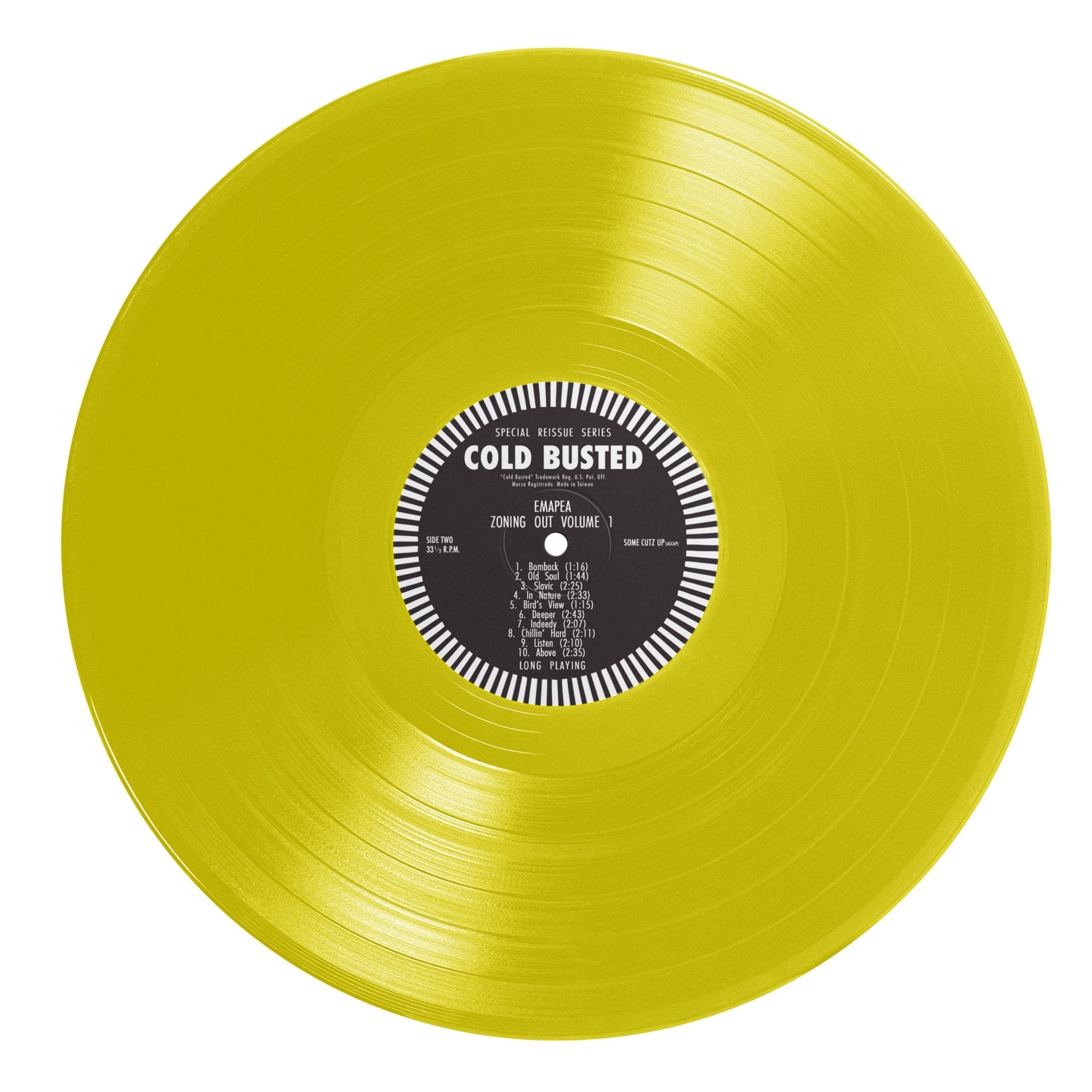 Emapea - Zoning Out Volume 1 - Special Reissue Series Transparent Yellow 12 Inch Vinyl - COLD BUSTED