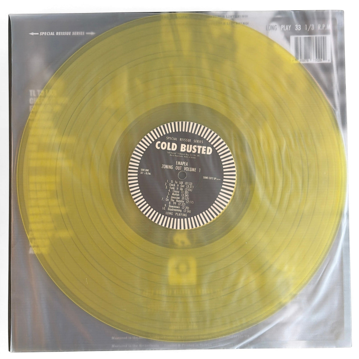 Emapea - Zoning Out Volume 1 - Special Reissue Series Transparent Yellow 12 Inch Vinyl - 