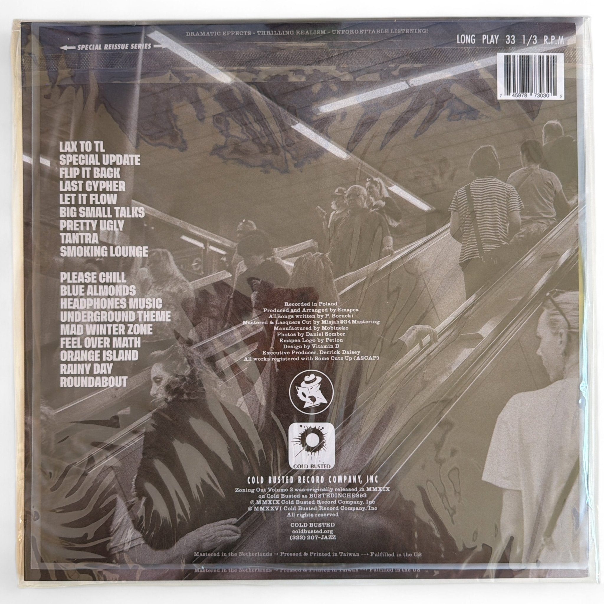 Emapea - Zoning Out Volume 2 - Special Reissue Series Transparent Yellow 12 Inch Vinyl - COLD BUSTED