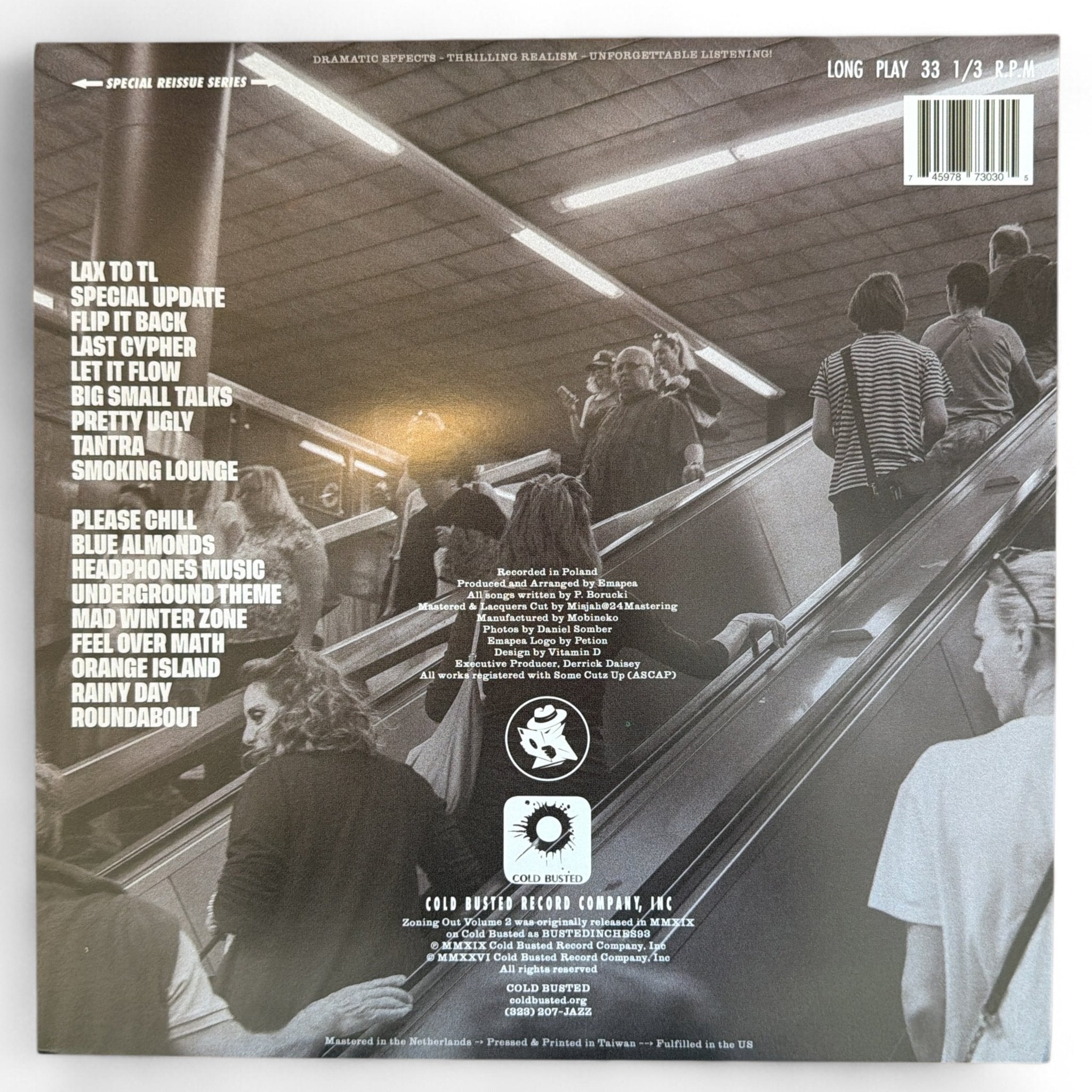 Emapea - Zoning Out Volume 2 - Special Reissue Series Transparent Yellow 12 Inch Vinyl - COLD BUSTED