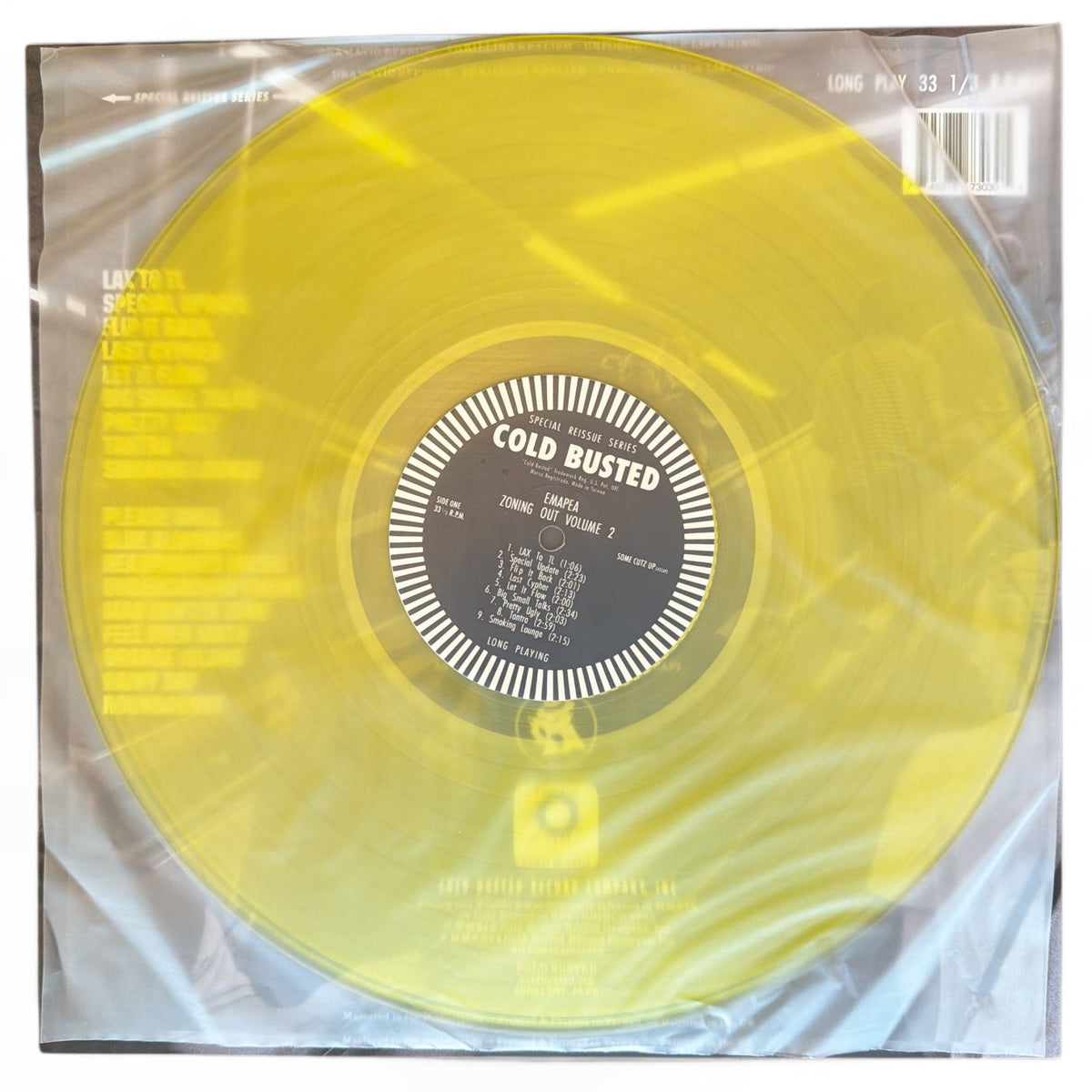 Emapea - Zoning Out Volume 2 - Special Reissue Series Transparent Yellow 12 Inch Vinyl - COLD BUSTED