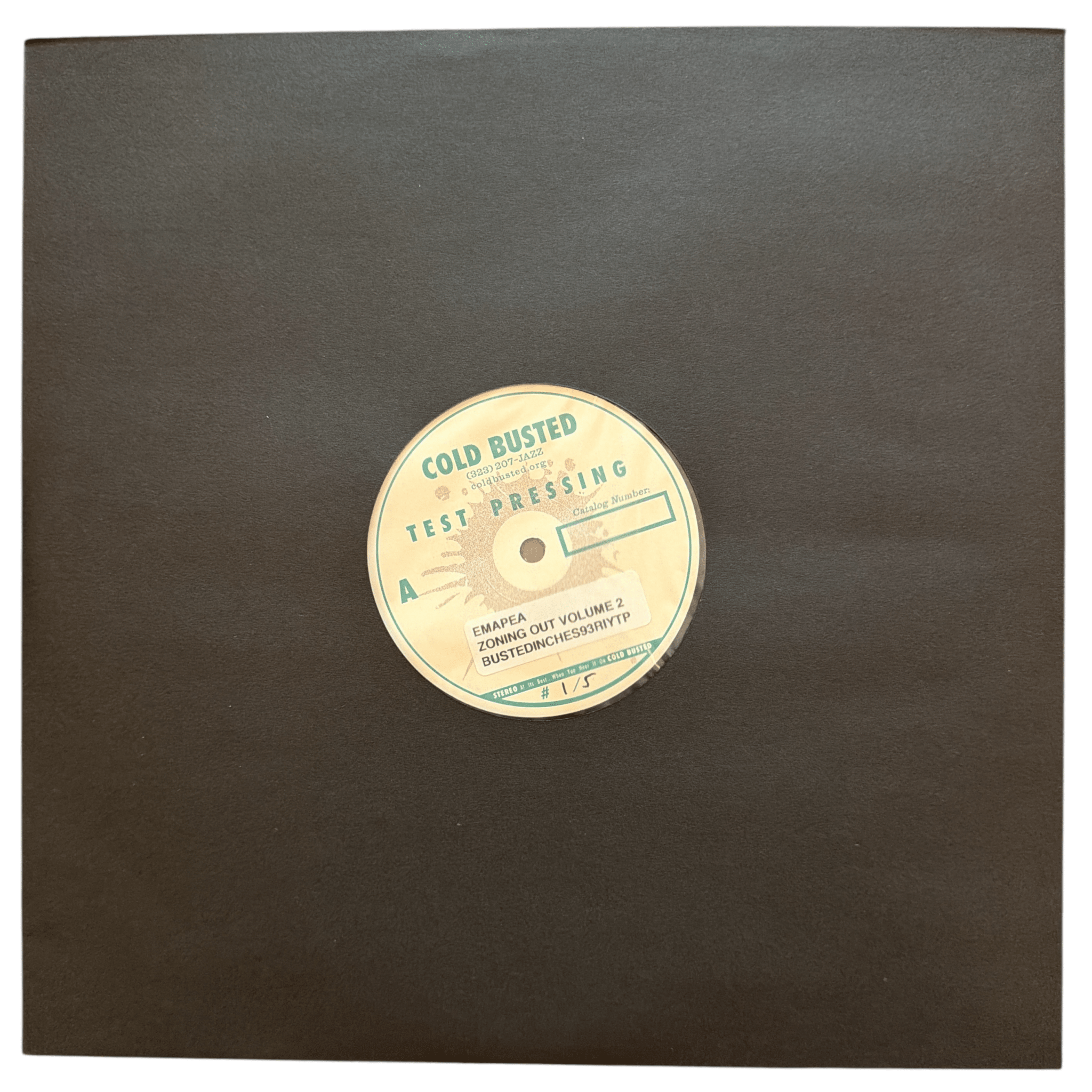 Emapea - Zoning Out Volume 2 - Special Reissue Series Limited Edition 12 Inch Vinyl Test Pressing - COLD BUSTED