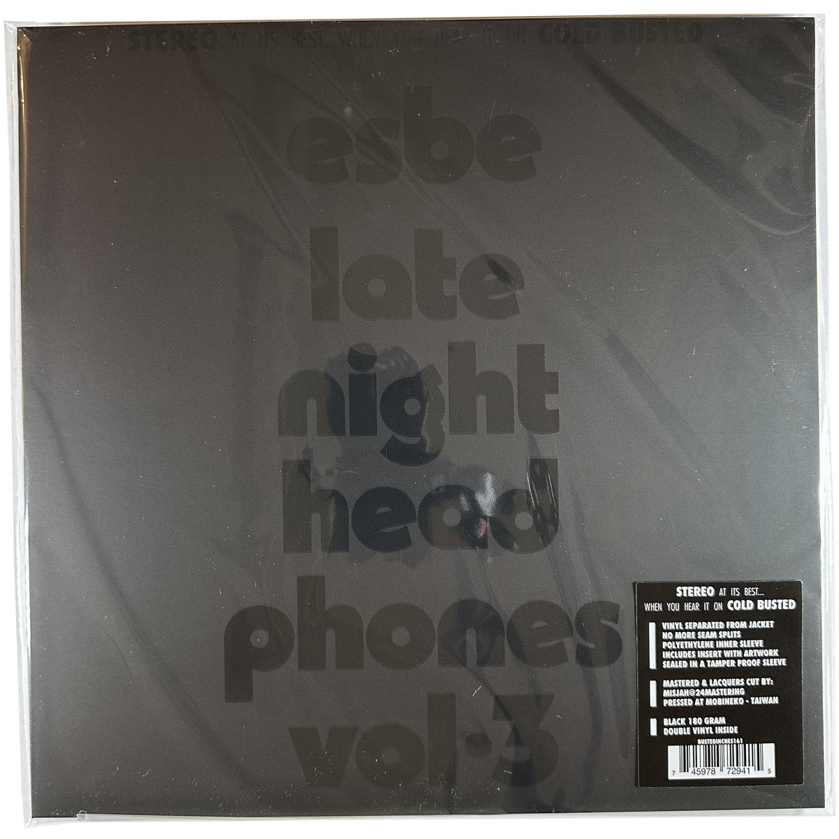 Esbe - Late Night Headphones Vol. 3 - Limited Edition Black Double 12 Inch Vinyl - COLD BUSTED