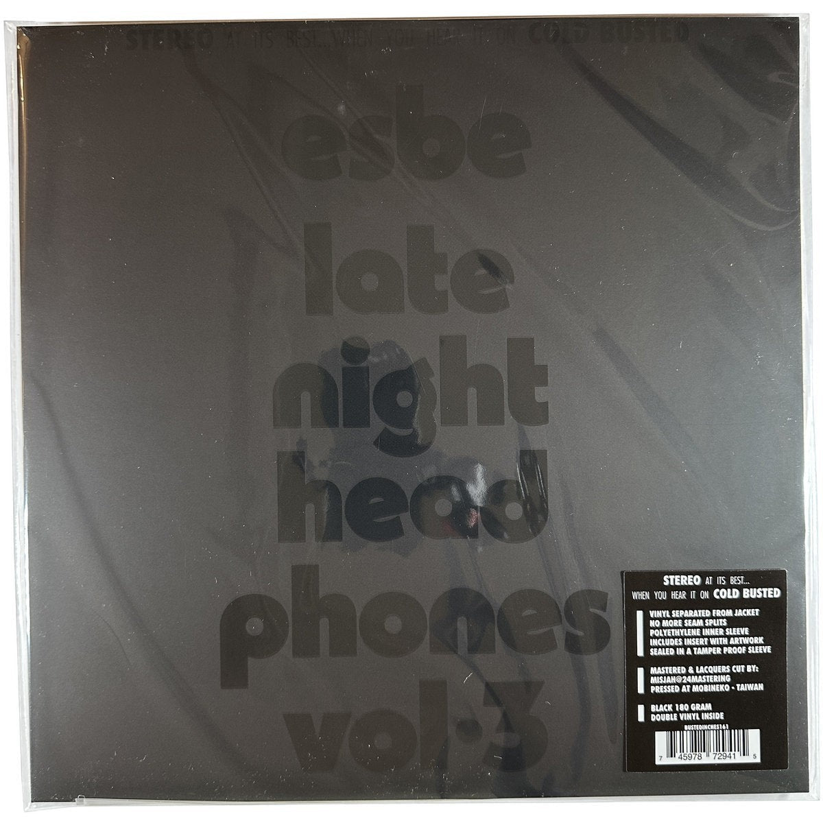 Esbe - Late Night Headphones Vol. 3 - Limited Edition Black Double 12 Inch Vinyl - 