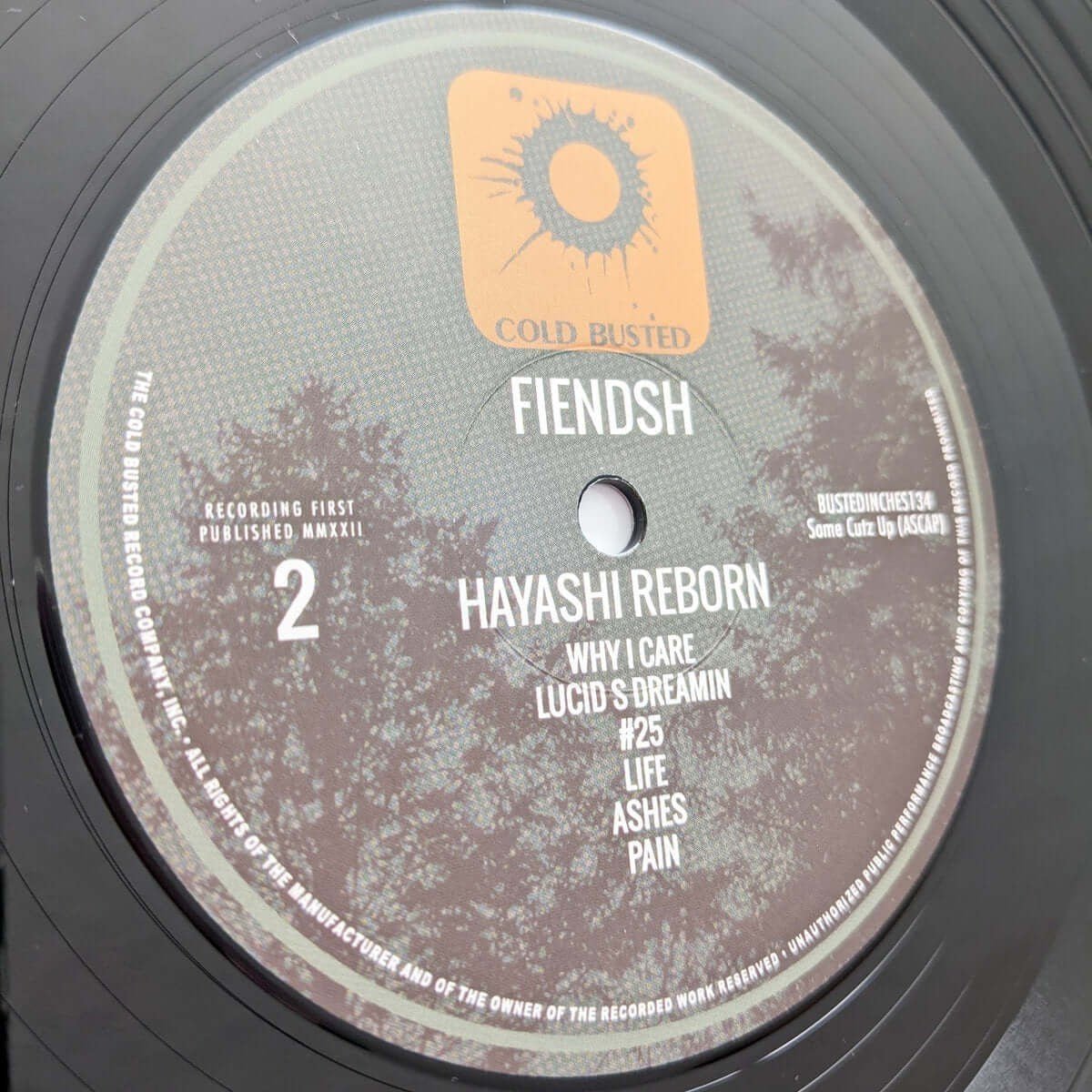 Fiendsh - Hayashi Reborn - Limited Edition 12 Inch Vinyl - COLD BUSTED