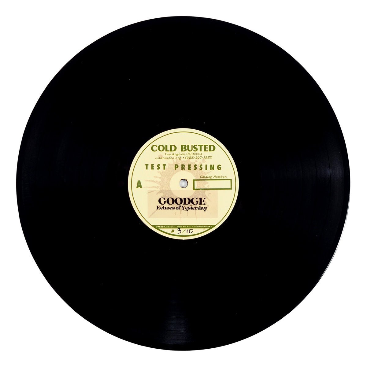 Goodge - Echoes Of Yesterday - Limited Edition 12 Inch Vinyl Test Pressing - 