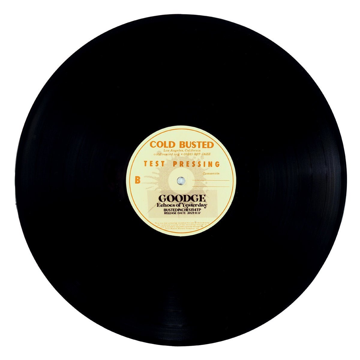 Goodge - Echoes Of Yesterday - Limited Edition 12 Inch Vinyl Test Pressing - 