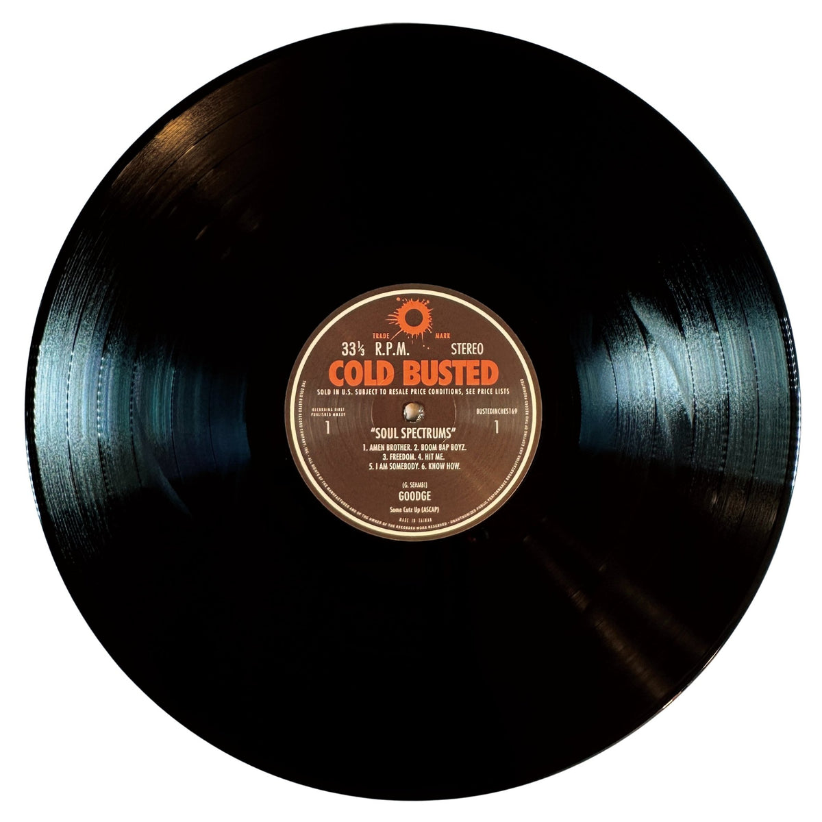 Goodge - Soul Spectrums - Limited Edition Black 12 Inch Vinyl - COLD BUSTED
