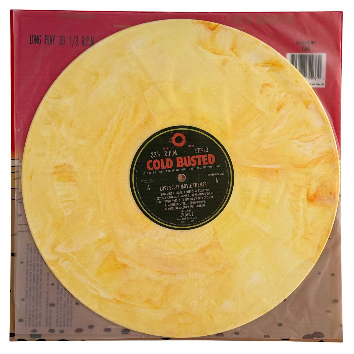 Jenova 7 - Lost Sci - Fi Movie Themes - Limited Edition Orange and White Marbled Colored Vinyl - COLD BUSTED