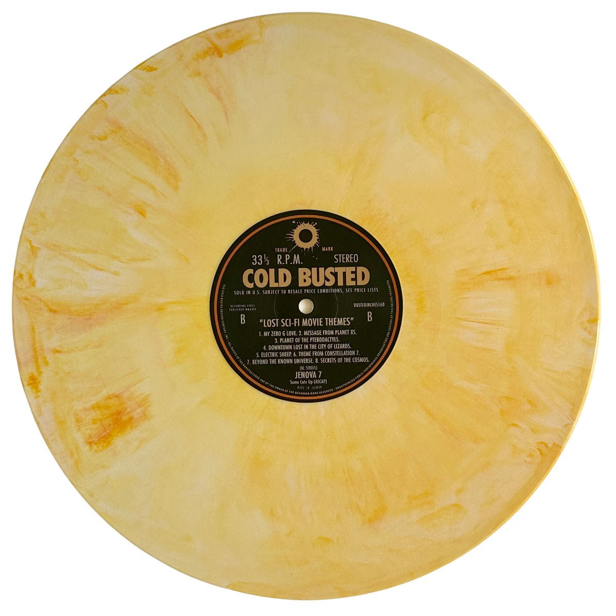 Jenova 7 - Lost Sci-Fi Movie Themes - Limited Edition Orange and White Marbled Colored Vinyl - 