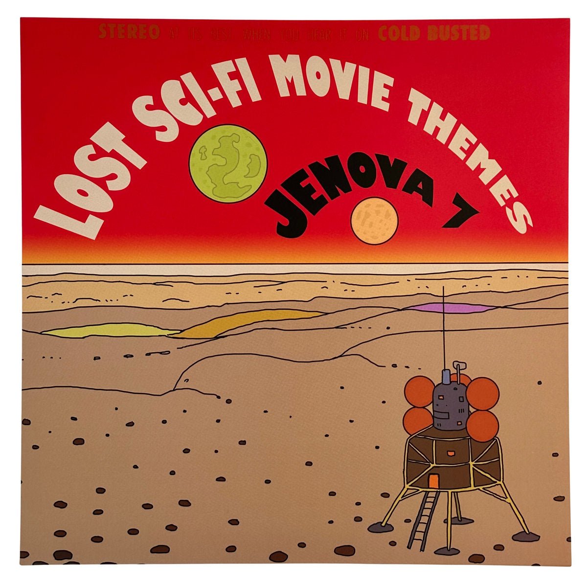 Jenova 7 - Lost Sci-Fi Movie Themes - Limited Edition Orange and White Marbled Colored Vinyl - 